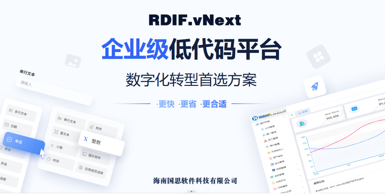 国思RDIF.vNext全新低代码快速开发框架平台发布
